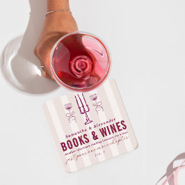 Favorite Things Holiday Book & Wine Club Party  Rechteckiger Pappuntersetzer