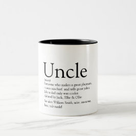 Favorite Uncle Modern Definition Zitat Zweifarbige Tasse