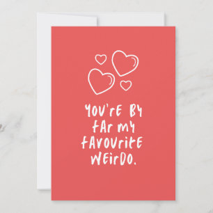 Favorite Weirdo Flat Holiday Card Feiertagskarte