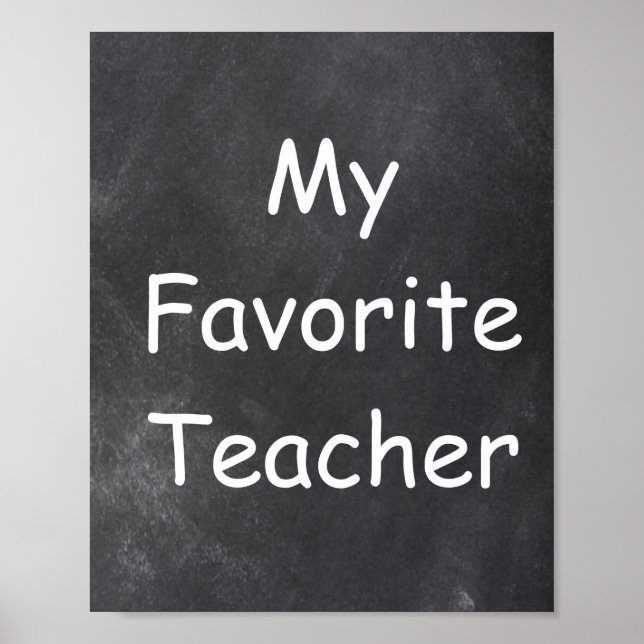 FavoriTeacher Chalkboard Design Classe Décoration (Devant)