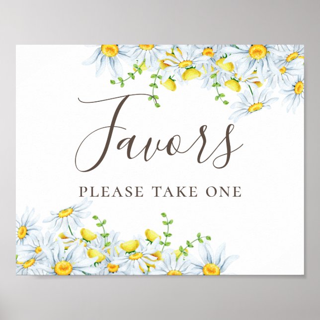Favoriten. Aquarellfärbung. Blumenhochzeit Poster (Vorne)