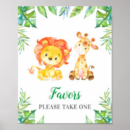 Favoriten Bitte nehmen Sie eine Jungle Safari Baby Poster