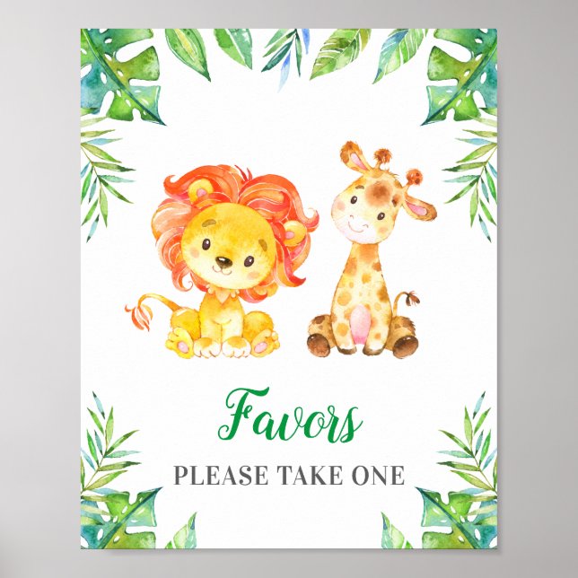 Favoriten Bitte nehmen Sie eine Jungle Safari Baby Poster (Vorne)