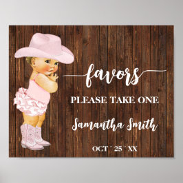 Favoriten Bitte nehmen Sie eine kleine Cowgirl Bab Poster
