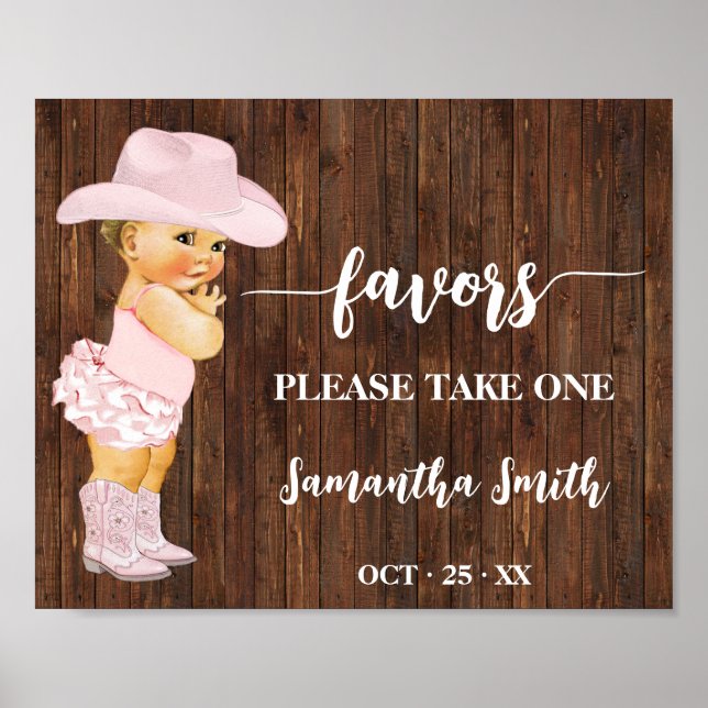 Favoriten Bitte nehmen Sie eine kleine Cowgirl Bab Poster (Vorne)