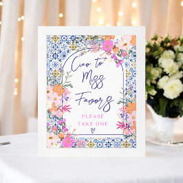 Favoriten für mediterranes florales Brautparty Poster