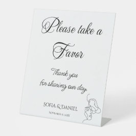Favoriten Minimalistische Hochzeit signieren Sockelschild