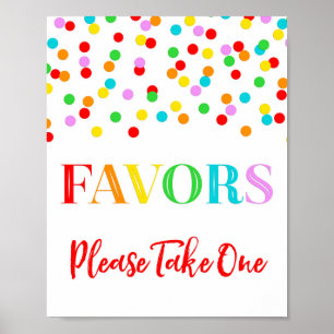 Favoriten Schildkröte Confetti Kinderdusche Poster