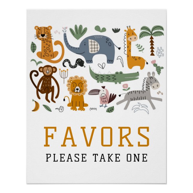 Favoriten Zwei Wildtiere Safari Tiere Niedlich Kin Poster (Vorderseite)