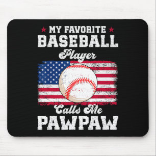 Favoritenbaseball-Spieler ruft Fahne der Pawpaw-Fl Mousepad