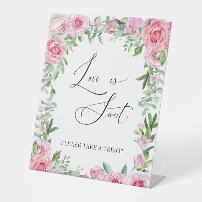 Favoritensignierung | ROSE | Bridal-Leckerei Sockelschild (Vorderseite)