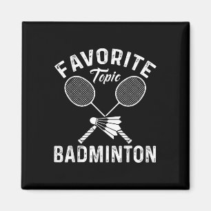 Favoritenthema Badminton Funny Sports Player Magnet