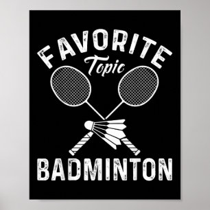 Favoritenthema Badminton Funny Sports Player Poster
