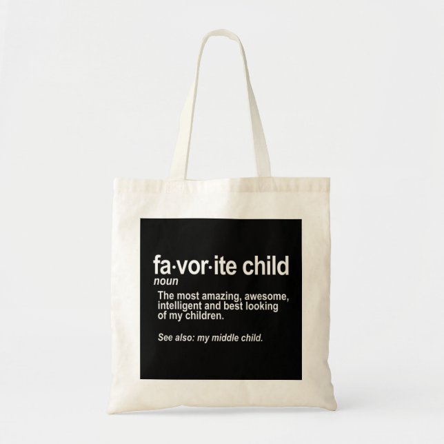 Favoritenunterschrift - Funny Mama and Vater Middl Tragetasche (Vorne)