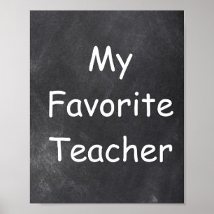 FavoriteTeacher Chalkboard-Design-Klasse Poster
