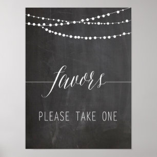 FAVORS Hochzeitszeichen   Kalligrafie Poster