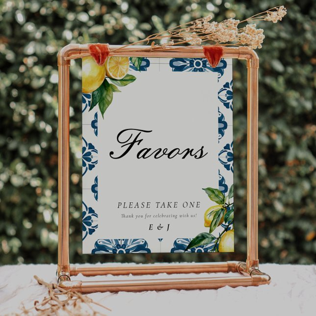 Favors Lemon Positano Wedding Sign Poster (Von Creator hochgeladen)