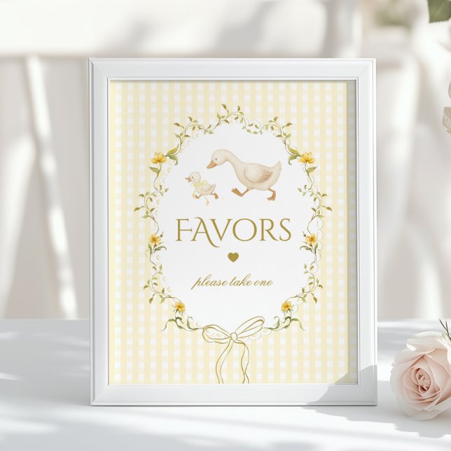 Favors Silly Goose gender neutral gingham Poster (Von Creator hochgeladen)