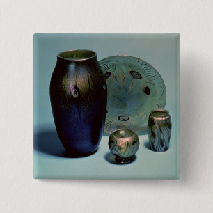 Favrile Platte und Vasen Tiffanys Button