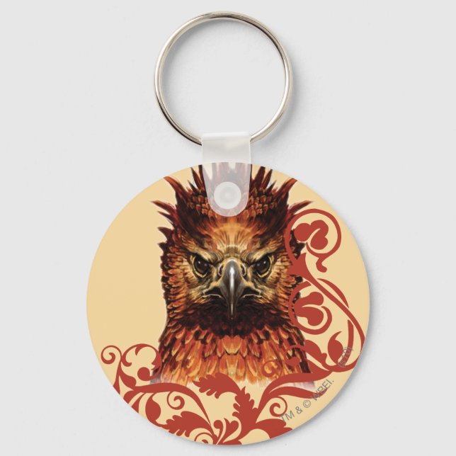 Fawkes Staring Schlüsselanhänger (Vorderseite)