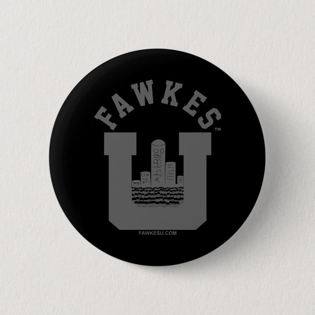 FawkesU Gray Skyline Button (Vorderseite)