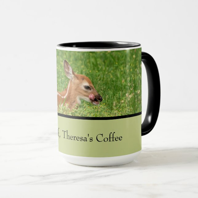 Fawn anpassen (Weißschwanz-Hirsch) Tasse (VorderseiteRechts)