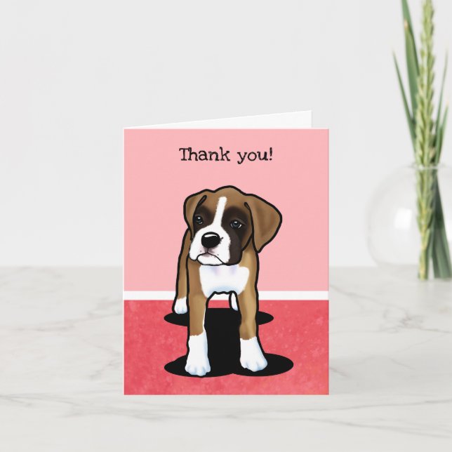 Fawn Boxer Dankeskarte (Vorderseite)