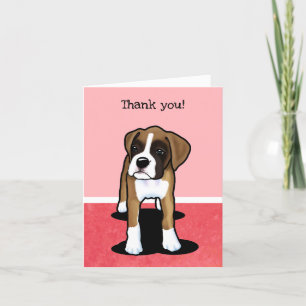 Fawn Boxer Dankeskarte