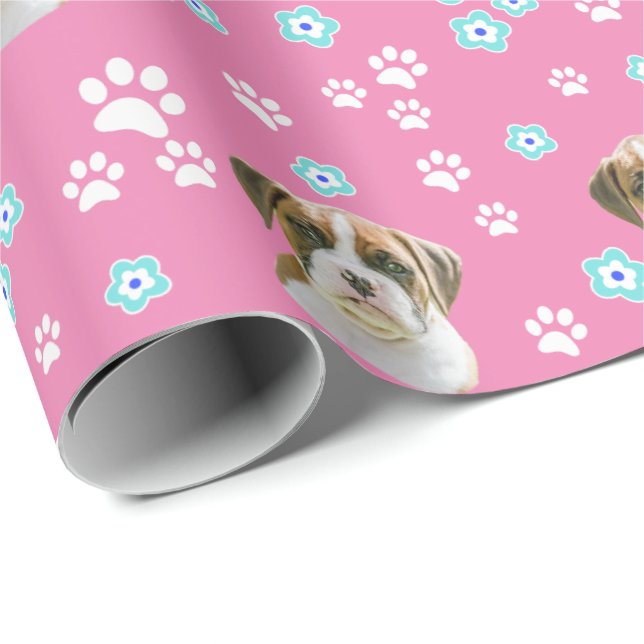 Fawn Boxer Hund Geschenkpapier (Rolleneckpunkt)