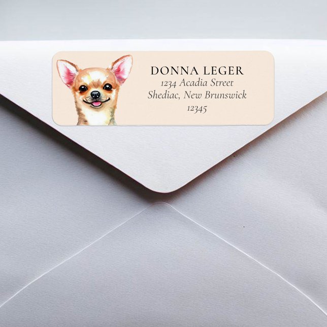 Fawn Chihuahua Dog Personalisierte Adresse (Von Creator hochgeladen)