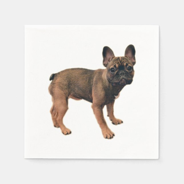 Fawn Colored French Bulldog Puppy Serviette (Vorderseite)