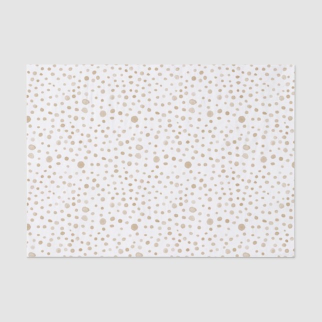 Fawn Confetti Wasserfarbe Dots Gewebe Papier (Vorderseite)