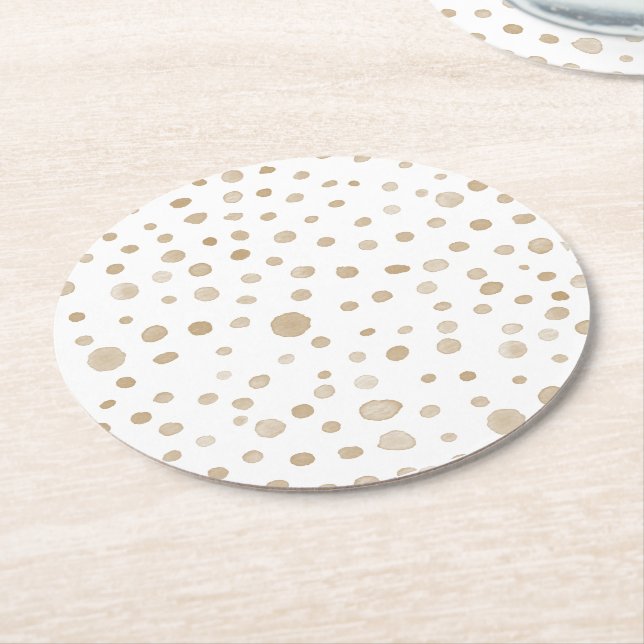 Fawn Confetti Wasserfarbe Dots Paper Untersetzer (Angewinkelt)