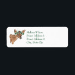 Fawn Deer Christmas Rücksendeadressen-Aufklebers<br><div class="desc">Diese leicht anpassbaren Rücksendeadressen-Aufkleber sind ideal für den Versand Ihrer Weihnachtskarten. Sie sind im Aquarellstil gestaltet und zeigen ein Hirsch oder ein Hirsch, das für den Urlaub in einer Krone aus immergrünen Prachtstraßen und heiligen Springbrunnen gekleidet ist. Suchen Sie in der Watercolor Winter Kollektion koordinierende Objekte aus den Asterisk Designs....</div>