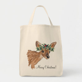 Fawn Deer Holiday Tote Bag Tragetasche