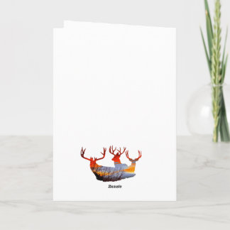 Fawn deer watercolor karte