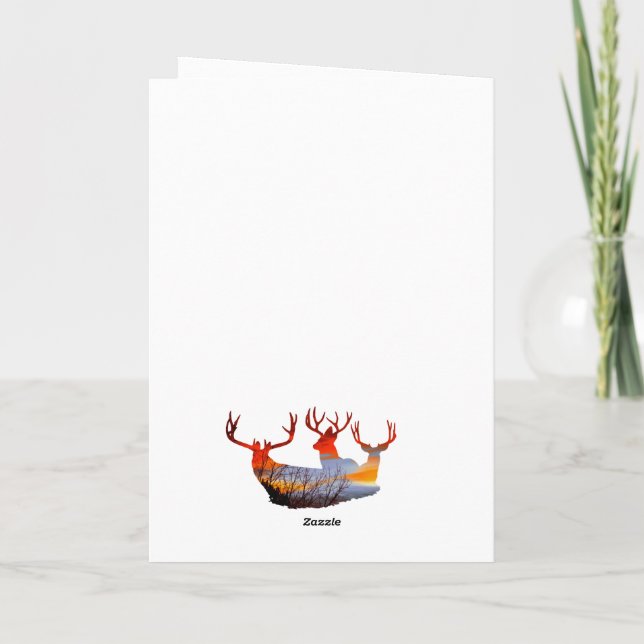 Fawn deer watercolor  karte (Rückseite)