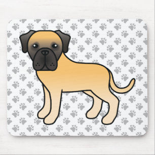 Fawn English Mastiff Niedlich Cartoon Dog Mousepad
