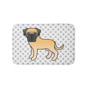 Fawn English Mastiff Niedlich Cartoon Dog & Paws Badematte