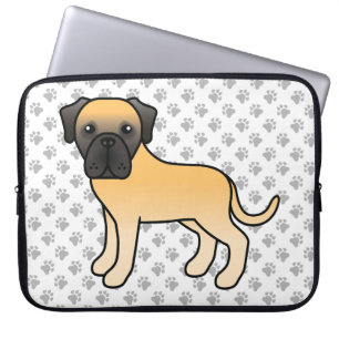 Fawn English Mastiff Niedlich Cartoon Dog & Paws Laptopschutzhülle