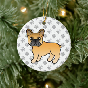 Fawn French Bulldog Niedlich Cartoon Dog Keramik Ornament