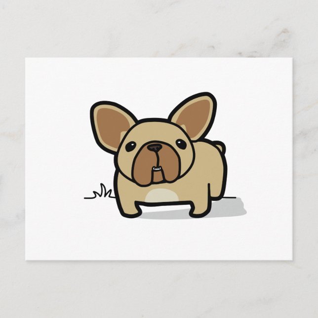 Fawn Frenchie Postkarte (Vorderseite)