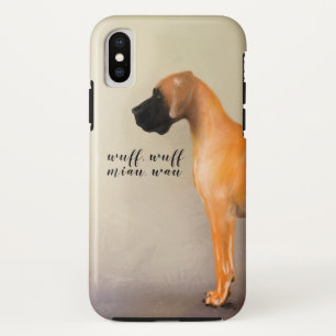 Fawn Great Dane mit Text Case-Mate iPhone Hülle