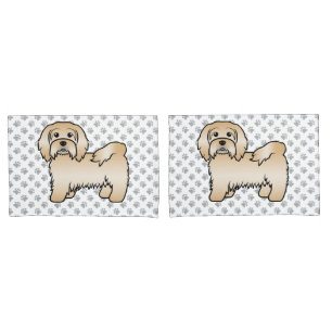 Fawn Havanese Niedlich Cartoon Dog Illustration Kissenbezug