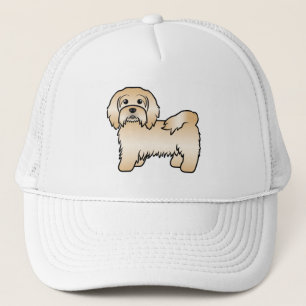 Fawn Havanese Niedlich Cartoon Dog Illustration Truckerkappe