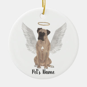 Fawn Masked Boxer Beileid Memorial Keramik Ornament