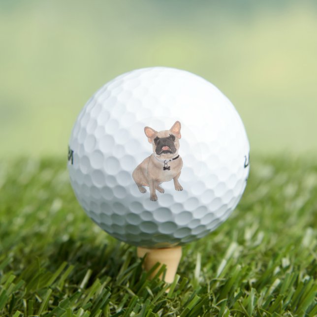 Fawn Masked Frenchie French Bulldog Golfball (Insitu T-Shirt)