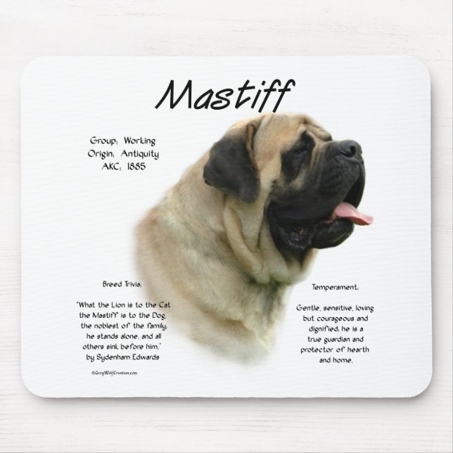 Fawn Mastiff History Mousepad (Vorne)