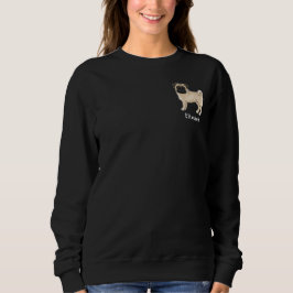 Fawn Mops Mops Hunde züchten Design mit benutzerde Sweatshirt