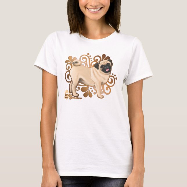 Fawn Mops T-Shirt (Vorderseite)